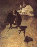 NC Wyeth Old Pew oil on canvas